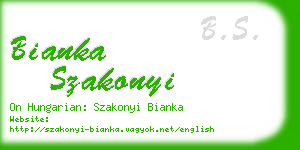 bianka szakonyi business card